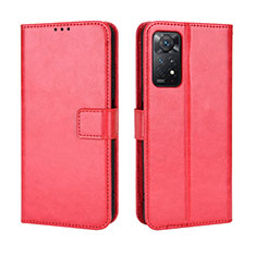 Coque Portefeuille Livre Cuir Etui Clapet BY5 pour Xiaomi Redmi Note 11 Pro 5G Rouge