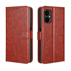 Coque Portefeuille Livre Cuir Etui Clapet BY5 pour Xiaomi Redmi Note 11R 5G Marron