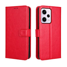 Coque Portefeuille Livre Cuir Etui Clapet BY5 pour Xiaomi Redmi Note 12 Pro+ Plus 5G Rouge