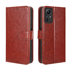 Coque Portefeuille Livre Cuir Etui Clapet BY5 pour Xiaomi Redmi Note 12S Marron