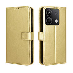 Coque Portefeuille Livre Cuir Etui Clapet BY5 pour Xiaomi Redmi Note 13 5G Or