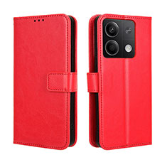 Coque Portefeuille Livre Cuir Etui Clapet BY5 pour Xiaomi Redmi Note 13 5G Rouge