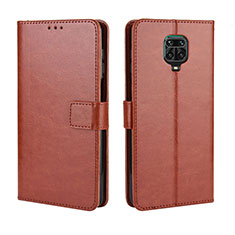 Coque Portefeuille Livre Cuir Etui Clapet BY5 pour Xiaomi Redmi Note 9 Pro Marron