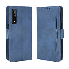 Coque Portefeuille Livre Cuir Etui Clapet BY6 pour LG Stylo 7 Bleu