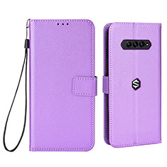 Coque Portefeuille Livre Cuir Etui Clapet BY6 pour Xiaomi Black Shark 4 Pro 5G Violet