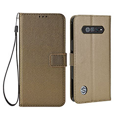 Coque Portefeuille Livre Cuir Etui Clapet BY6 pour Xiaomi Black Shark 4S 5G Marron