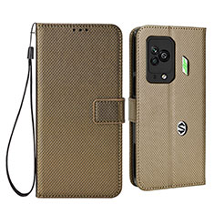 Coque Portefeuille Livre Cuir Etui Clapet BY6 pour Xiaomi Black Shark 5 Pro 5G Marron