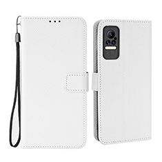 Coque Portefeuille Livre Cuir Etui Clapet BY6 pour Xiaomi Civi 5G Blanc