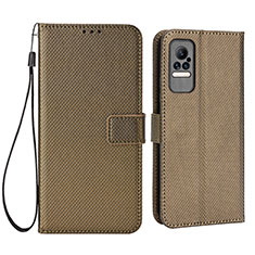 Coque Portefeuille Livre Cuir Etui Clapet BY6 pour Xiaomi Civi 5G Marron