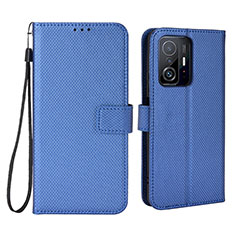 Coque Portefeuille Livre Cuir Etui Clapet BY6 pour Xiaomi Mi 11T 5G Bleu