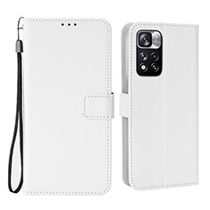 Coque Portefeuille Livre Cuir Etui Clapet BY6 pour Xiaomi Poco X4 NFC Blanc