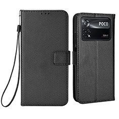 Coque Portefeuille Livre Cuir Etui Clapet BY6 pour Xiaomi Poco X4 Pro 5G Noir