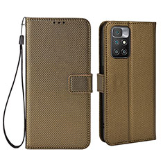 Coque Portefeuille Livre Cuir Etui Clapet BY6 pour Xiaomi Redmi 10 (2022) Marron