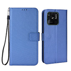 Coque Portefeuille Livre Cuir Etui Clapet BY6 pour Xiaomi Redmi 10 India Bleu