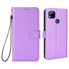 Coque Portefeuille Livre Cuir Etui Clapet BY6 pour Xiaomi Redmi 10A 4G Violet