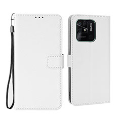 Coque Portefeuille Livre Cuir Etui Clapet BY6 pour Xiaomi Redmi 10C 4G Blanc