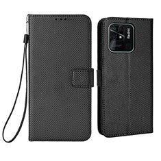 Coque Portefeuille Livre Cuir Etui Clapet BY6 pour Xiaomi Redmi 10C 4G Noir