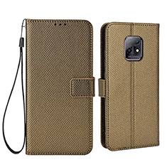 Coque Portefeuille Livre Cuir Etui Clapet BY6 pour Xiaomi Redmi 10X Pro 5G Marron