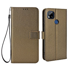 Coque Portefeuille Livre Cuir Etui Clapet BY6 pour Xiaomi Redmi 9 Activ Marron