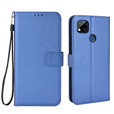 Coque Portefeuille Livre Cuir Etui Clapet BY6 pour Xiaomi Redmi 9 India Bleu