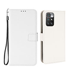 Coque Portefeuille Livre Cuir Etui Clapet BY6 pour Xiaomi Redmi Note 11 4G (2021) Blanc