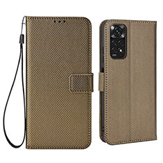 Coque Portefeuille Livre Cuir Etui Clapet BY6 pour Xiaomi Redmi Note 11 4G (2022) Marron