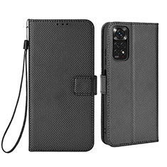 Coque Portefeuille Livre Cuir Etui Clapet BY6 pour Xiaomi Redmi Note 11 4G (2022) Noir