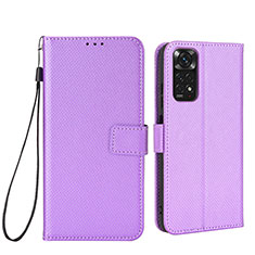 Coque Portefeuille Livre Cuir Etui Clapet BY6 pour Xiaomi Redmi Note 11 4G (2022) Violet