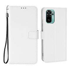 Coque Portefeuille Livre Cuir Etui Clapet BY6 pour Xiaomi Redmi Note 11 SE India 4G Blanc