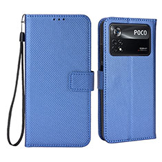 Coque Portefeuille Livre Cuir Etui Clapet BY6 pour Xiaomi Redmi Note 11E Pro 5G Bleu