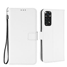 Coque Portefeuille Livre Cuir Etui Clapet BY6 pour Xiaomi Redmi Note 11S 4G Blanc