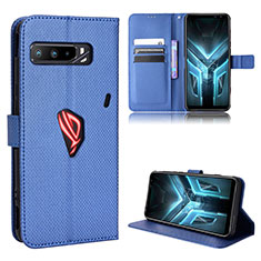 Coque Portefeuille Livre Cuir Etui Clapet BY7 pour Asus ROG Phone 3 Strix ZS661KS Bleu