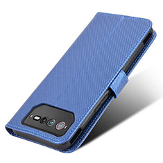 Coque Portefeuille Livre Cuir Etui Clapet BY7 pour Asus ROG Phone 6 Bleu