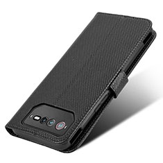 Coque Portefeuille Livre Cuir Etui Clapet BY7 pour Asus ROG Phone 6 Noir