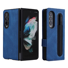 Coque Portefeuille Livre Cuir Etui Clapet BY7 pour Samsung Galaxy Z Fold3 5G Bleu