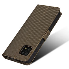 Coque Portefeuille Livre Cuir Etui Clapet BY7 pour Sharp Aquos Sense6 Marron