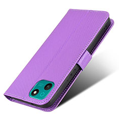 Coque Portefeuille Livre Cuir Etui Clapet BY7 pour Wiko T10 Violet