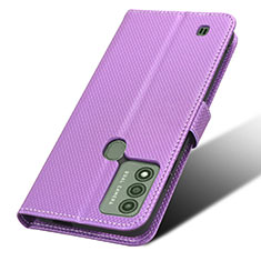 Coque Portefeuille Livre Cuir Etui Clapet BY7 pour Wiko Voix Violet