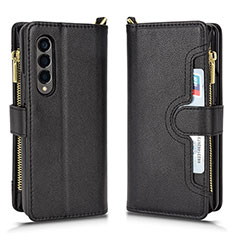 Coque Portefeuille Livre Cuir Etui Clapet BY8 pour Samsung Galaxy Z Fold3 5G Noir