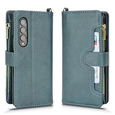 Coque Portefeuille Livre Cuir Etui Clapet BY8 pour Samsung Galaxy Z Fold3 5G Vert