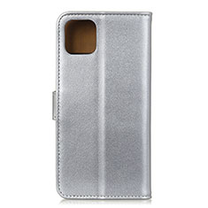 Coque Portefeuille Livre Cuir Etui Clapet C01 pour Xiaomi Mi 11 Lite 4G Argent