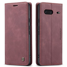 Coque Portefeuille Livre Cuir Etui Clapet C01S pour Google Pixel 7 5G Vin Rouge