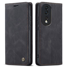 Coque Portefeuille Livre Cuir Etui Clapet C01S pour Huawei Honor 80 5G Noir