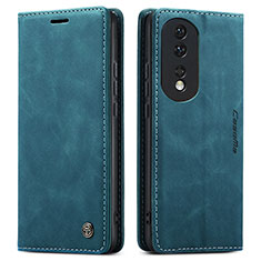 Coque Portefeuille Livre Cuir Etui Clapet C01S pour Huawei Honor 80 Pro Flat 5G Bleu