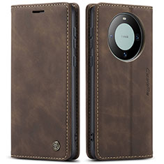 Coque Portefeuille Livre Cuir Etui Clapet C01S pour Huawei Mate 60 Pro Marron