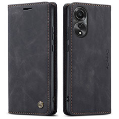 Coque Portefeuille Livre Cuir Etui Clapet C01S pour Oppo A78 4G Noir