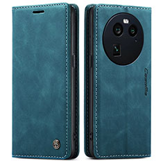 Coque Portefeuille Livre Cuir Etui Clapet C01S pour Oppo Find X6 5G Bleu