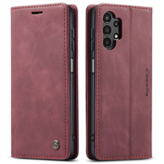 Coque Portefeuille Livre Cuir Etui Clapet C01S pour Samsung Galaxy A13 4G Vin Rouge