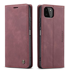 Coque Portefeuille Livre Cuir Etui Clapet C01S pour Samsung Galaxy A22s 5G Vin Rouge