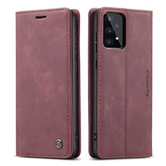 Coque Portefeuille Livre Cuir Etui Clapet C01S pour Samsung Galaxy A33 5G Vin Rouge